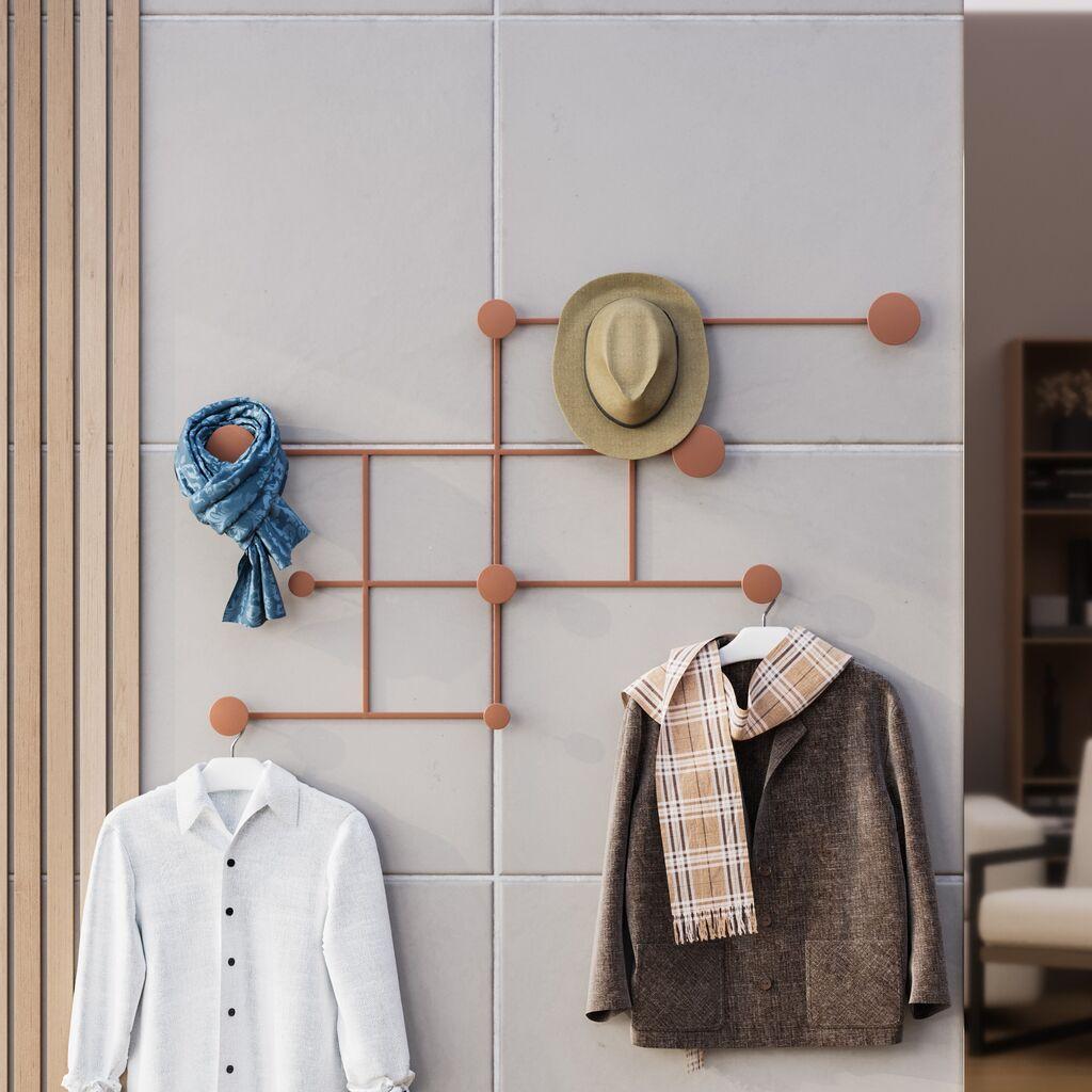 Zidna vješalica Wallity Fatara, 112x64x10cm, bronzana boja