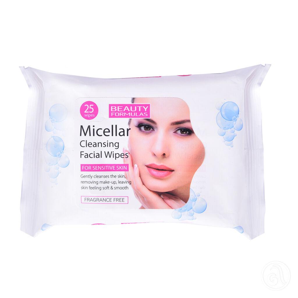 Beauty Formulas Vlažne maramice s micelarnom vodom, 25 komada