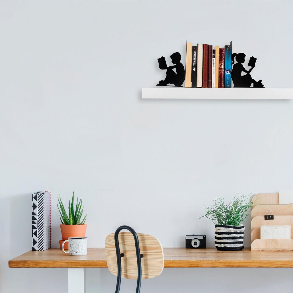 Aberto Design Držač za knjige 10, 40,5x14x22cm, Crni