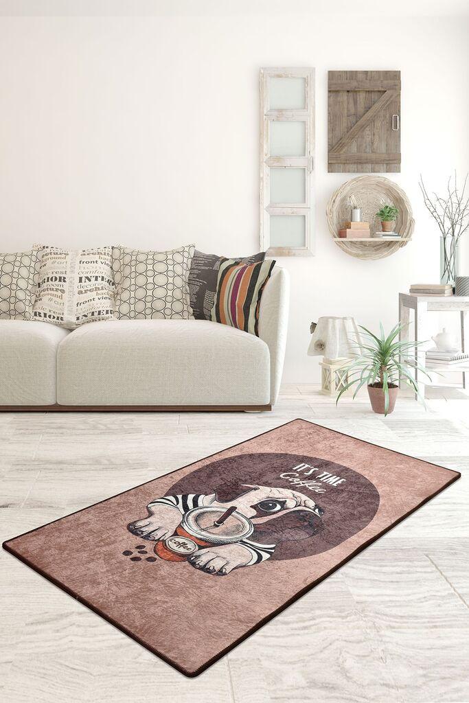 Conceptum Hypnose Carpet Pugs - Coffee, 60x140cm, braon