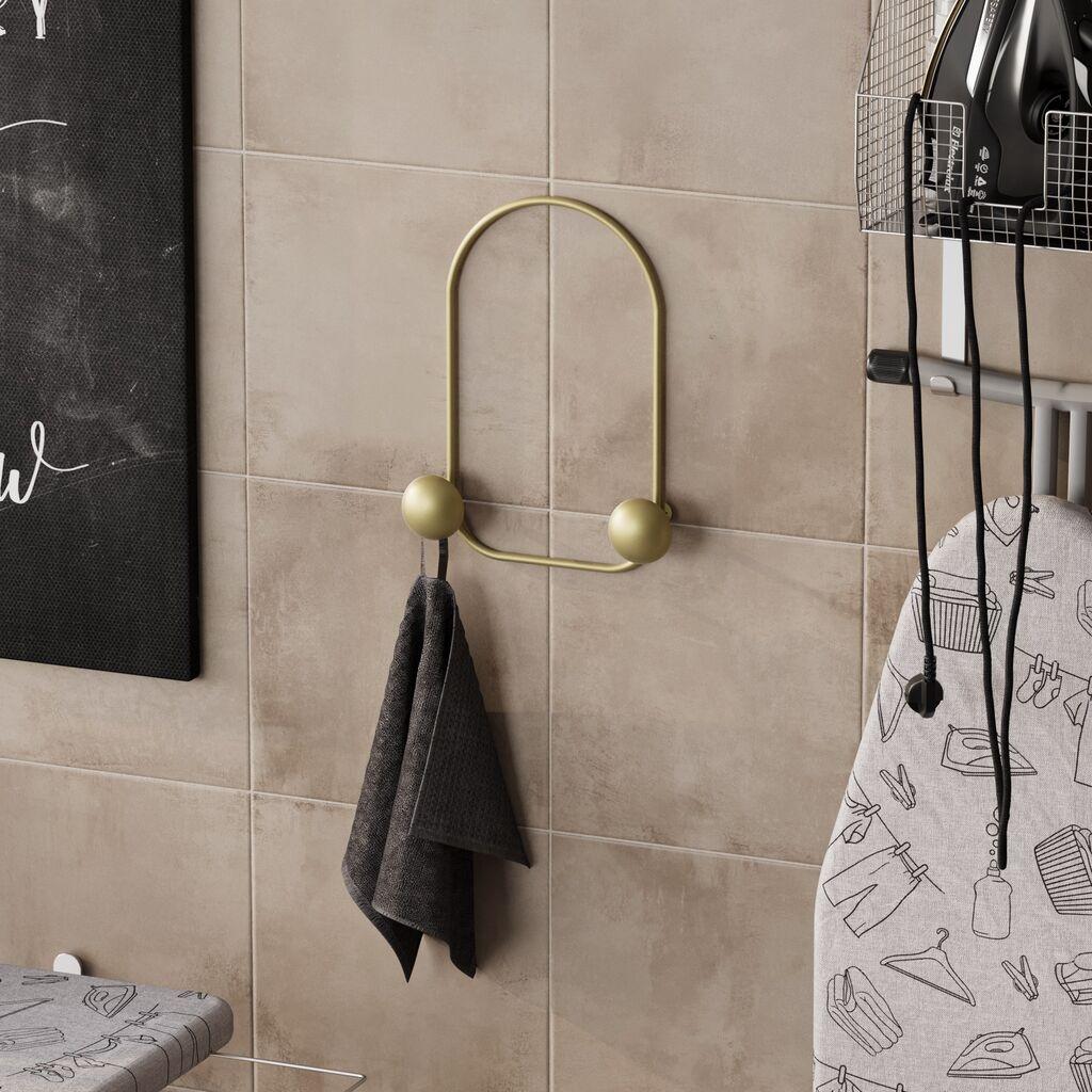 Wallity Zidna vješalica Frog, 2 Kukice, Zlatne boje