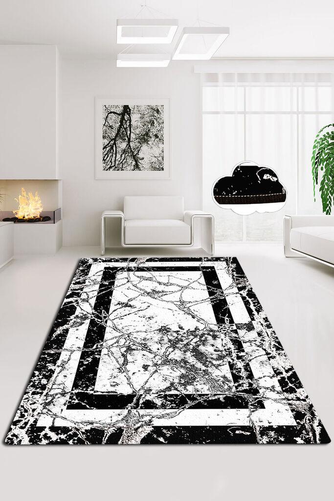 Conceptum Hypnose Tepih Marmor v2, 80x120cm, Crno-bijeli