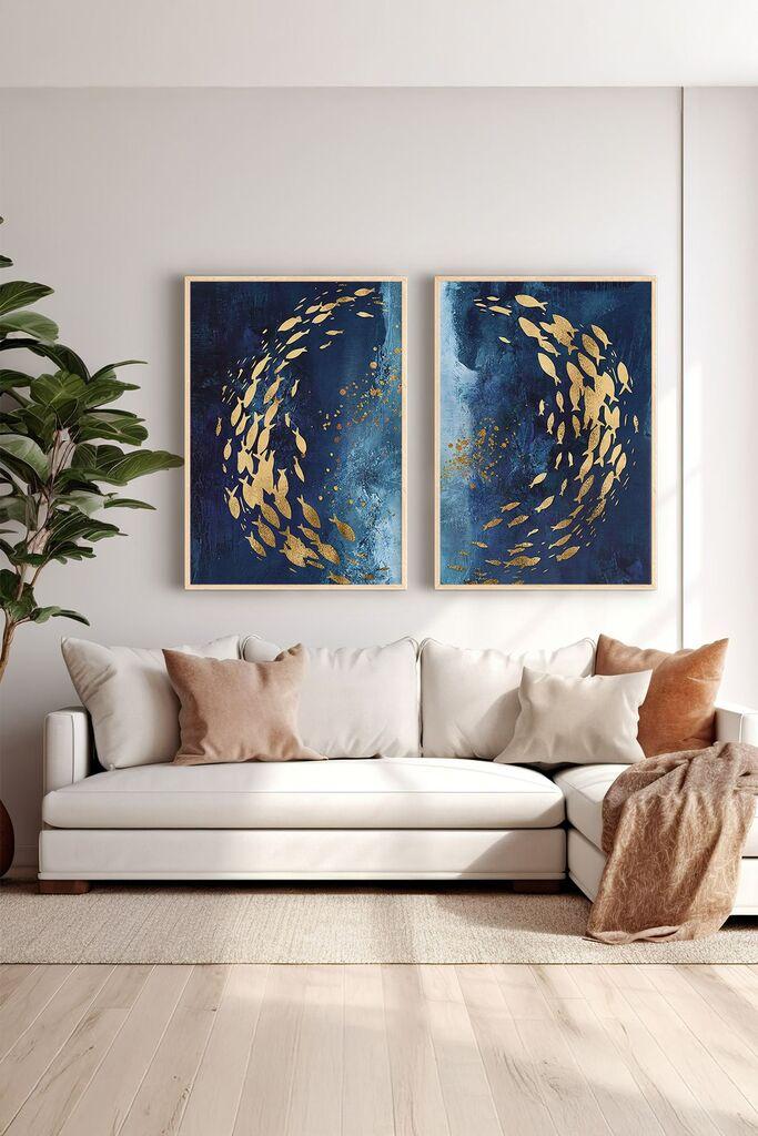 Uokvirena slika Wallity Ersy2Limodel5, 33x48 cm, 2 dijela