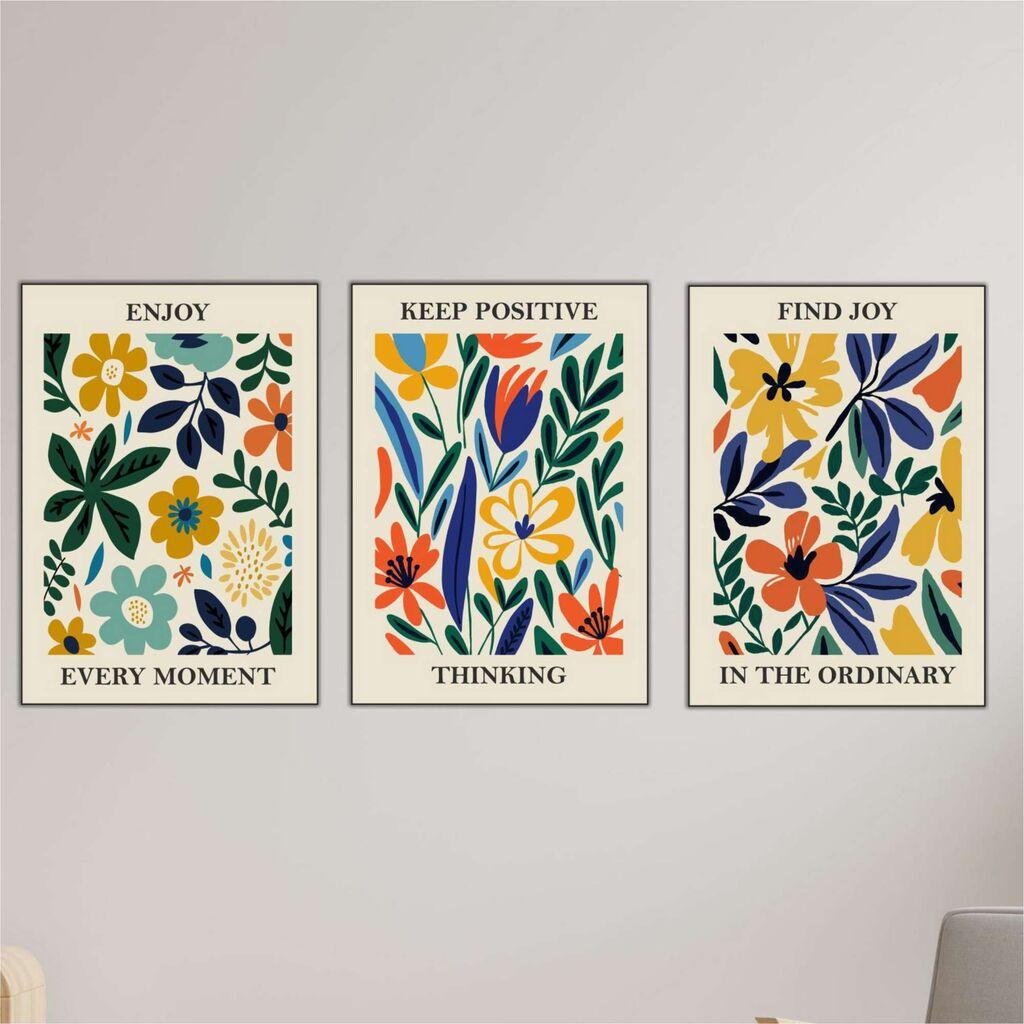 Wallity slika Mdf-00103, 40x90 cm, 3 dijela