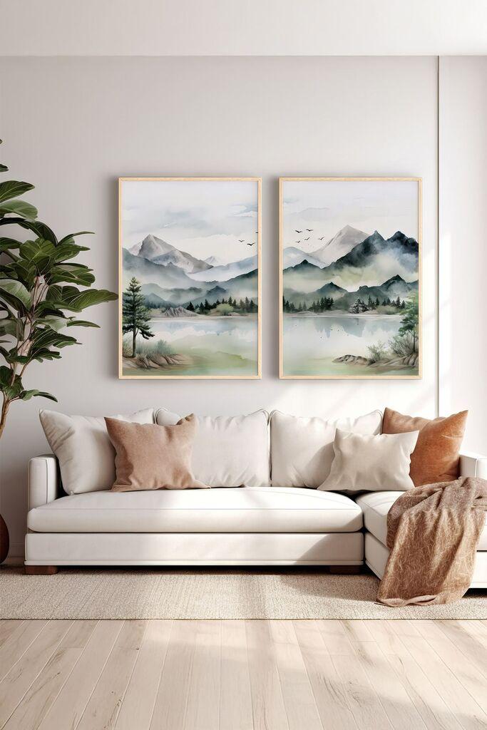 Uokvirena slika Wallity Ersy2Limodel24, 33x48 cm, 2 dijela