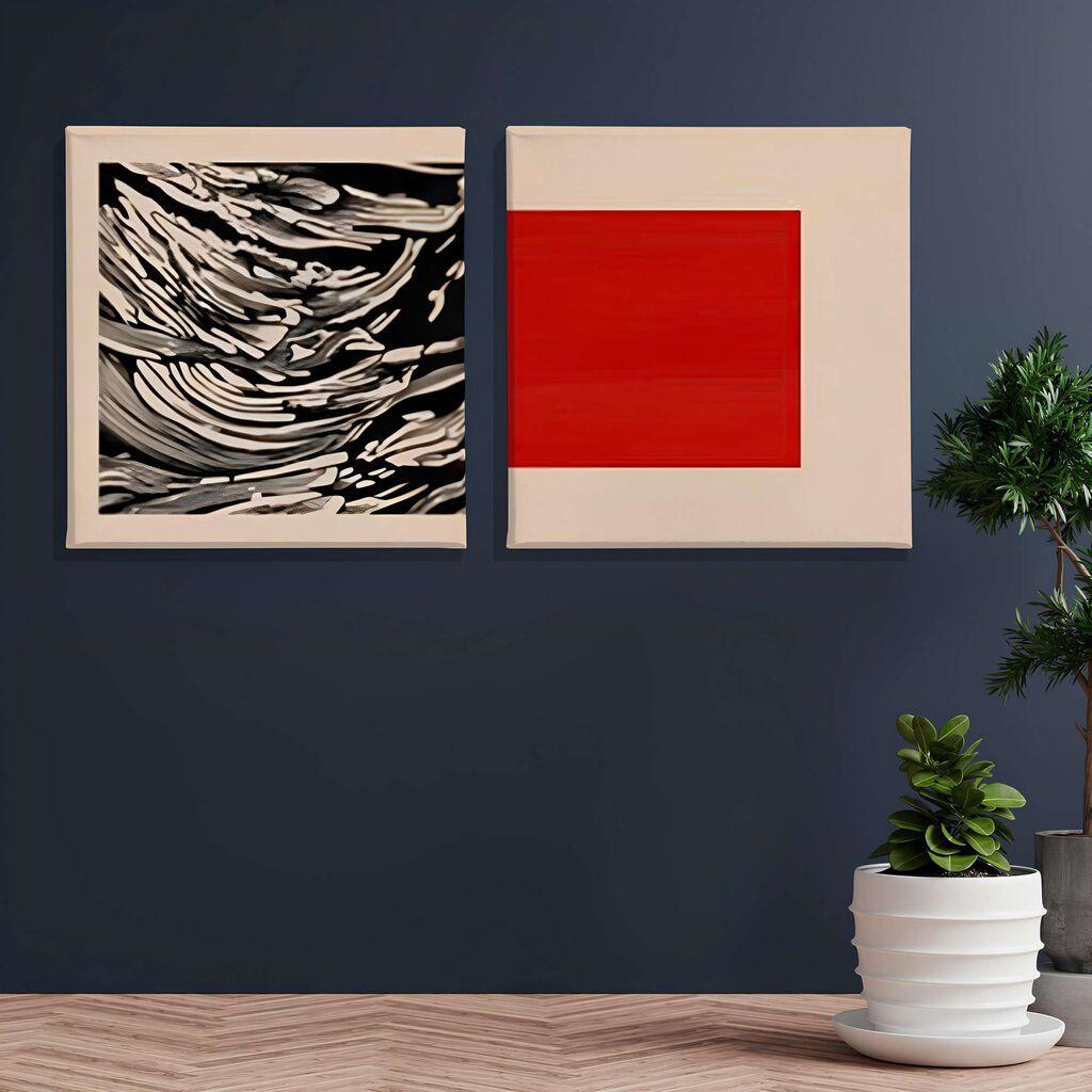 Zidna slika ASR_CNV2-19, 40x40cm, 2 dijela