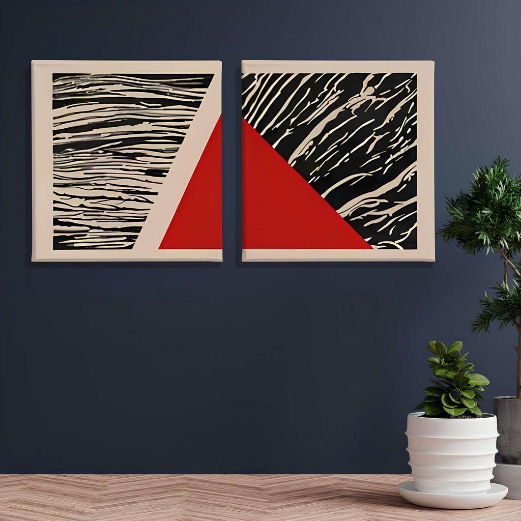 Zidna slika ASR_CNV2-18, 40x40cm, 2 dijela