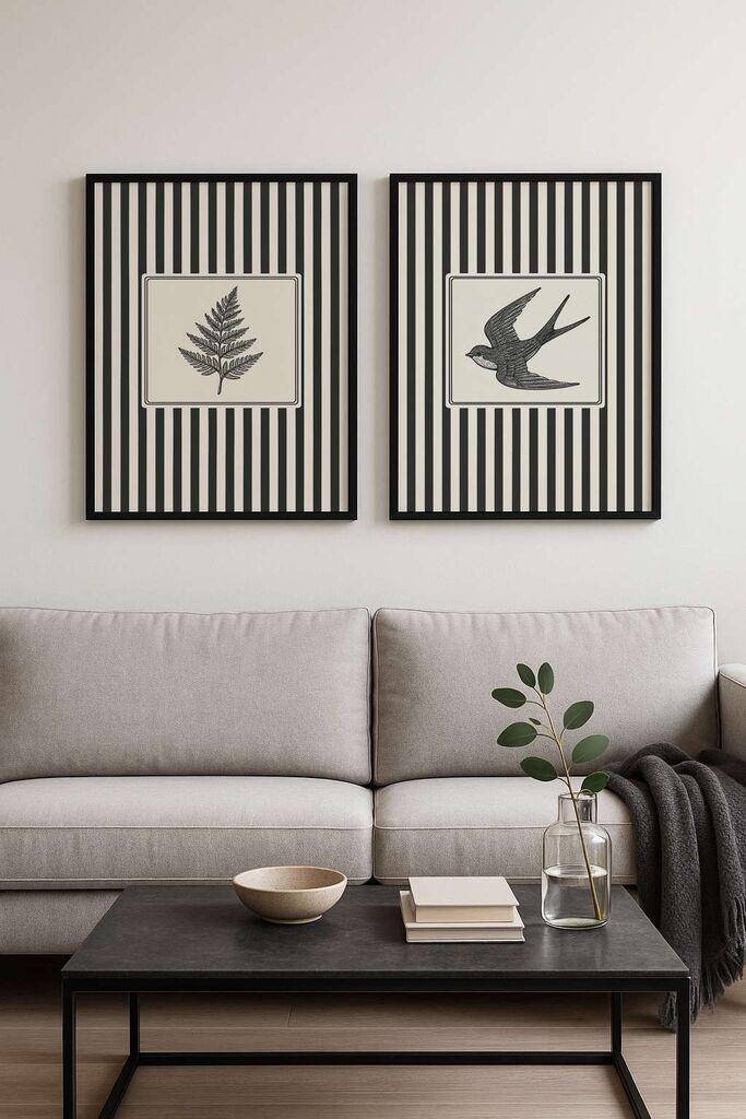 Wallity Uokvirena slika Czgl6-50 x 35, 35x50 cm, 2 dijela