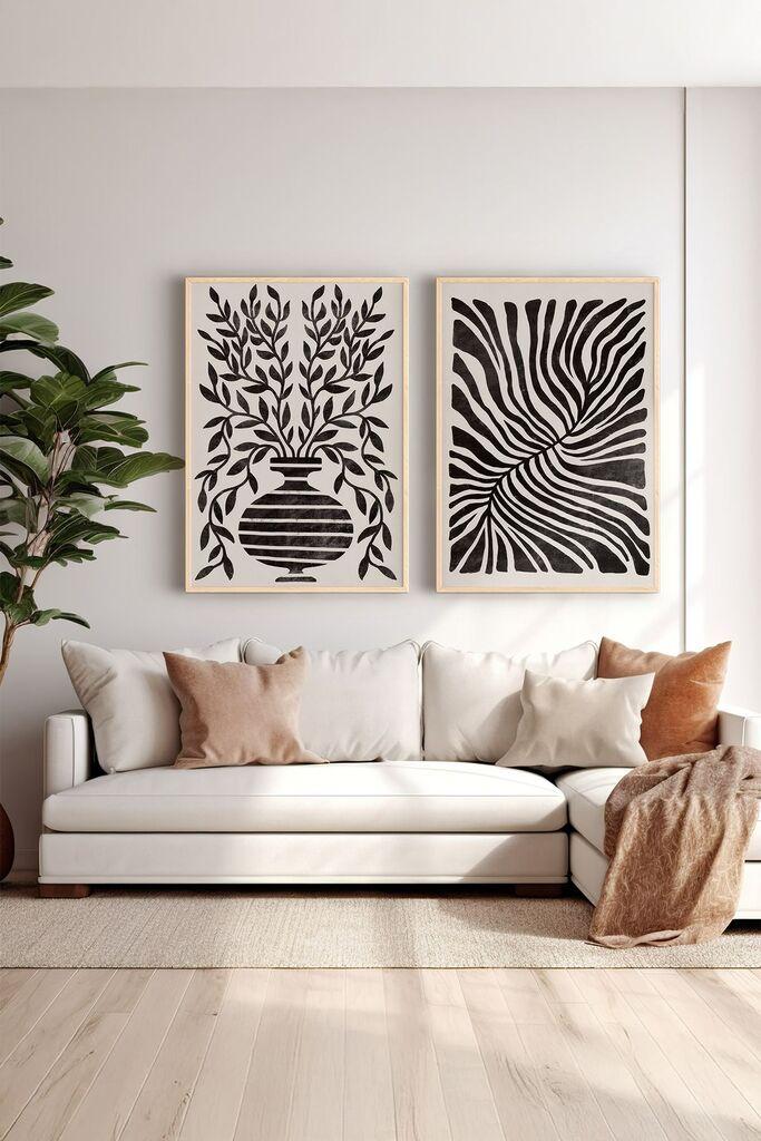 Uokvirena slika Wallity Ersy2Limodel26, 33x48 cm, 2 dijela