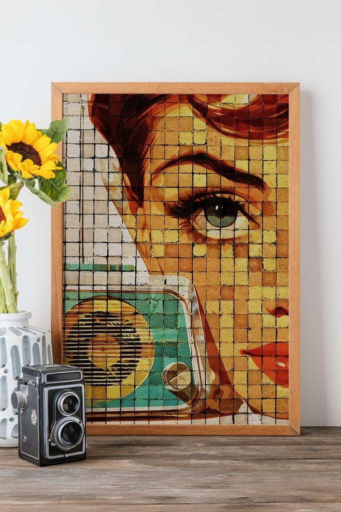 Wallity Popmosaic24 uramljene slike, 33x48 cm
