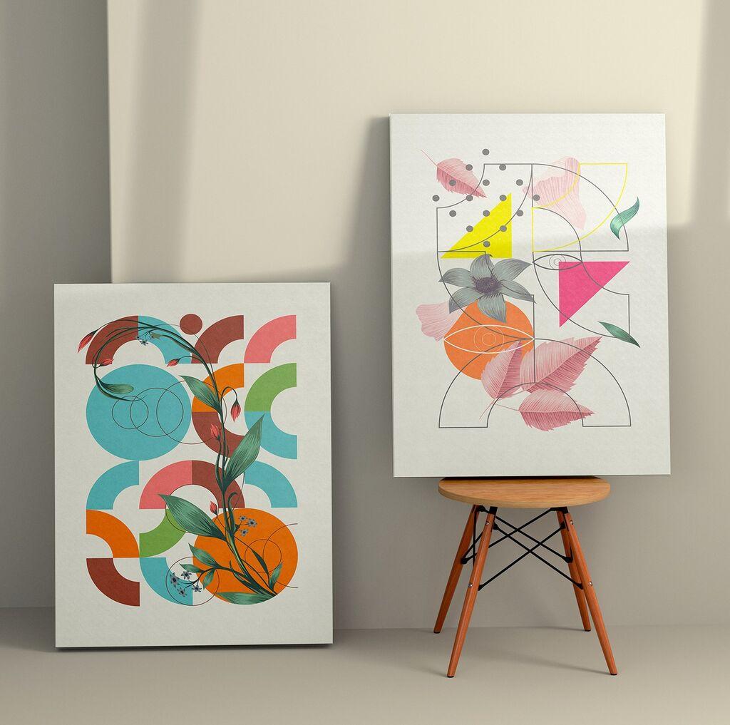 Zidna slika 2KNV4283, 70x100 cm, 2 dijela