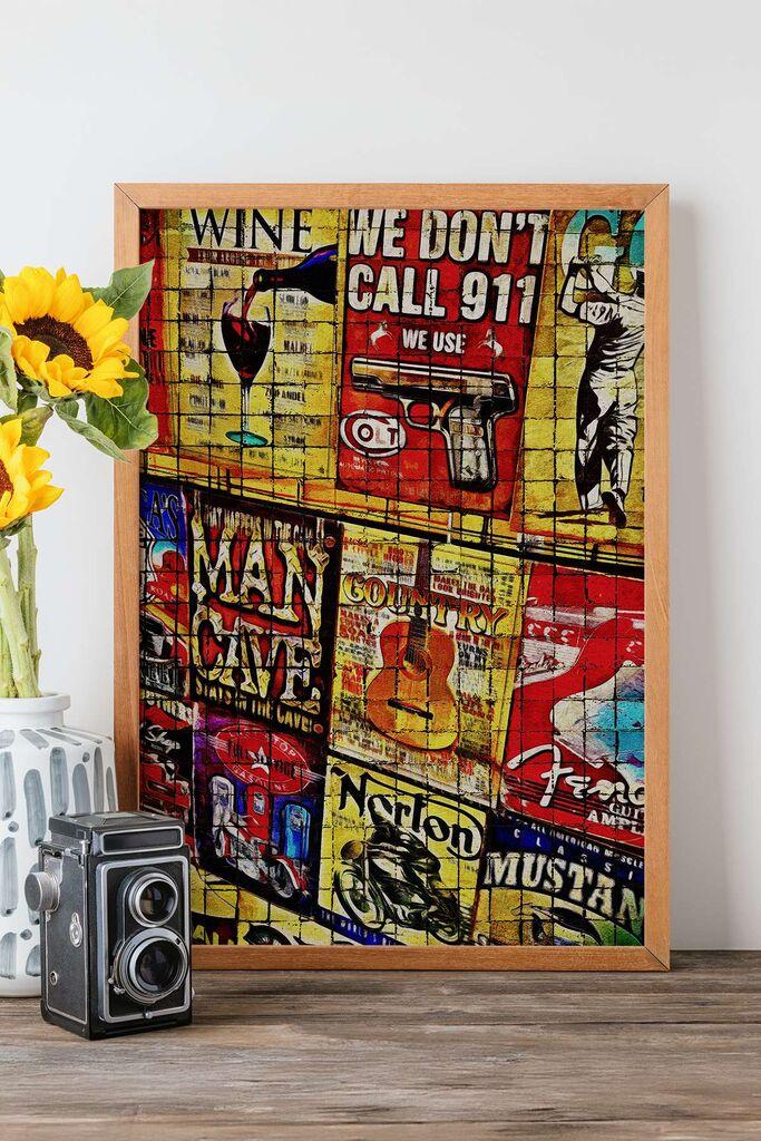 Uokvirena slika Wallity Popmosaic13, 33x48 cm