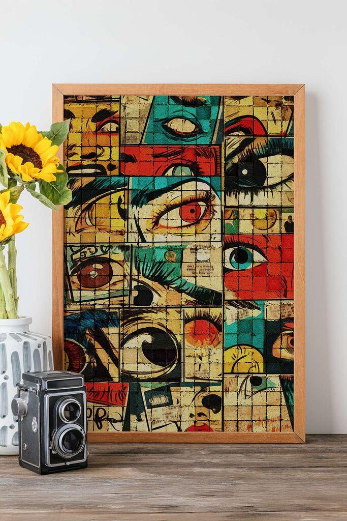 Wallity Popmosaic5 uramljenih slika, 33x48 cm