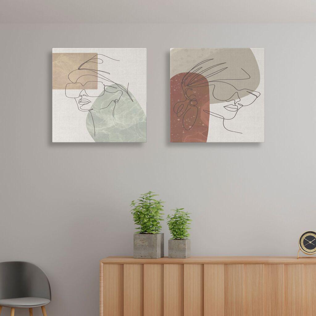 Wallity Slika ASR_CNVS25-11, 40x40cm, 2 dijela