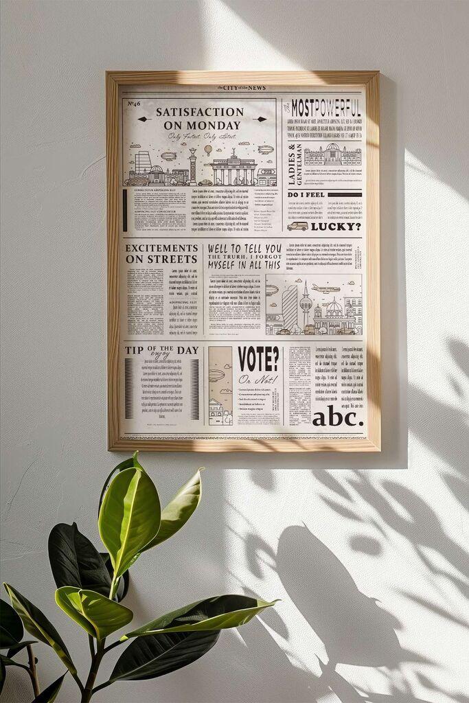 Uokvirena slika Wallity NWSPPRMDL2, 33x48 cm