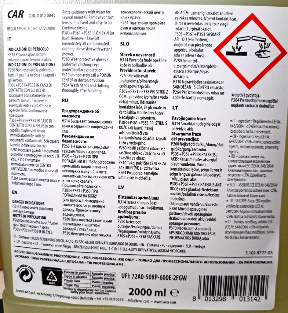 Laworwash 0.010.0043 Šampon za pranje automobila 2l