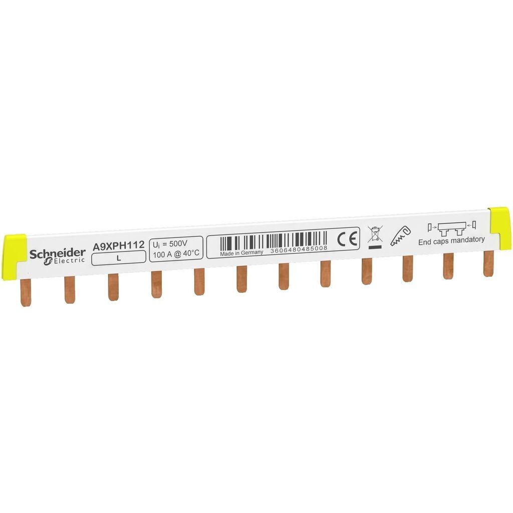 Schneider Electric Igličasta izolovana sabirnica A9XPH112, 1P, 12 modula, 220 mm