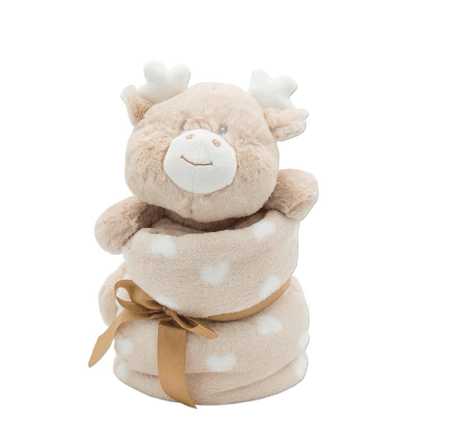 DEXY CO Set plišane igračke sob i ćebe Slatki snovi za bebe bež boje