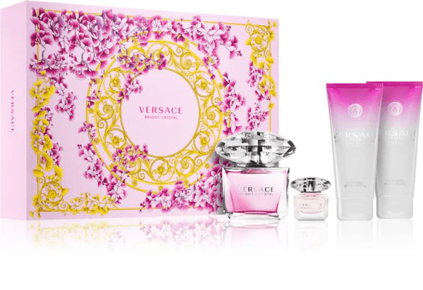Versace Bright Cristal EDT set toaletna voda 90ml + 5ml, losion za tijelo, gel za tuširanje
