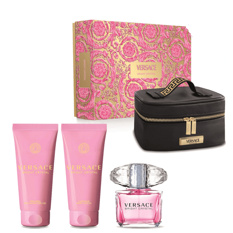 VERSACE Bright crystal set EDT 90ml + losion za tijelo 100ml + gel za tuširanje 100ml + torbica za toaletne potrepštine