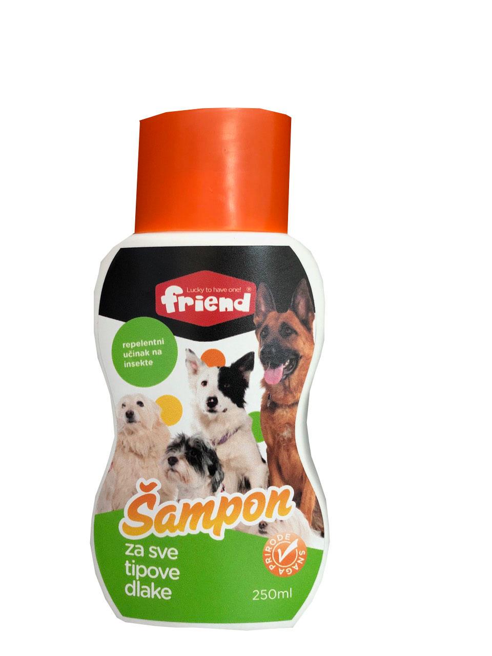 Friend Šampon Za Pse, Za Sve Tipove Dlake, 250 Ml