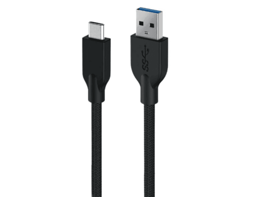 Genius Kabl ACC-A2CC-3A, USB-A na USB-C, USB 3.0, Pleteni, 1.5 m, Crni