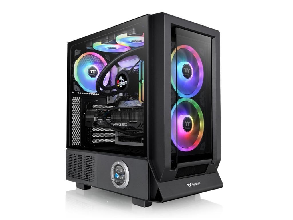 Thermaltake Računarsko kućište Ceres 350 MX Mid, Mid Tower, ATX, 2x140mm ARGB kulera, 1x140mm kuler, Crno