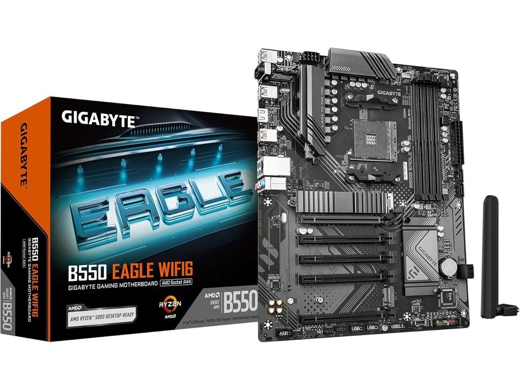 Gigabyte Matična ploča B550 Eagle, AM4, 4xDDR4, 4xSATA, 2xM.2, 1xHDMI, 6xUSB, ATX