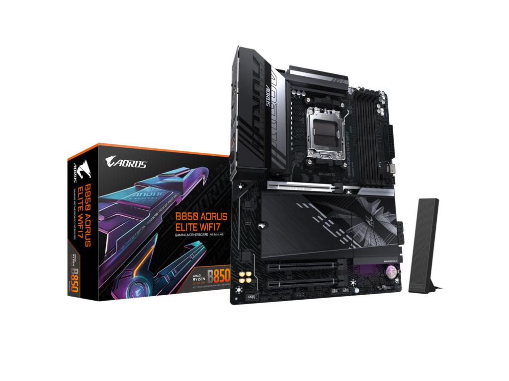Gigabyte Matična ploča B850 A Elite WF7AM5, 4xDDR5, 3xM.2, 4xSATA, 11xUSB, HDMI, DP, USB Tip-C, ATX