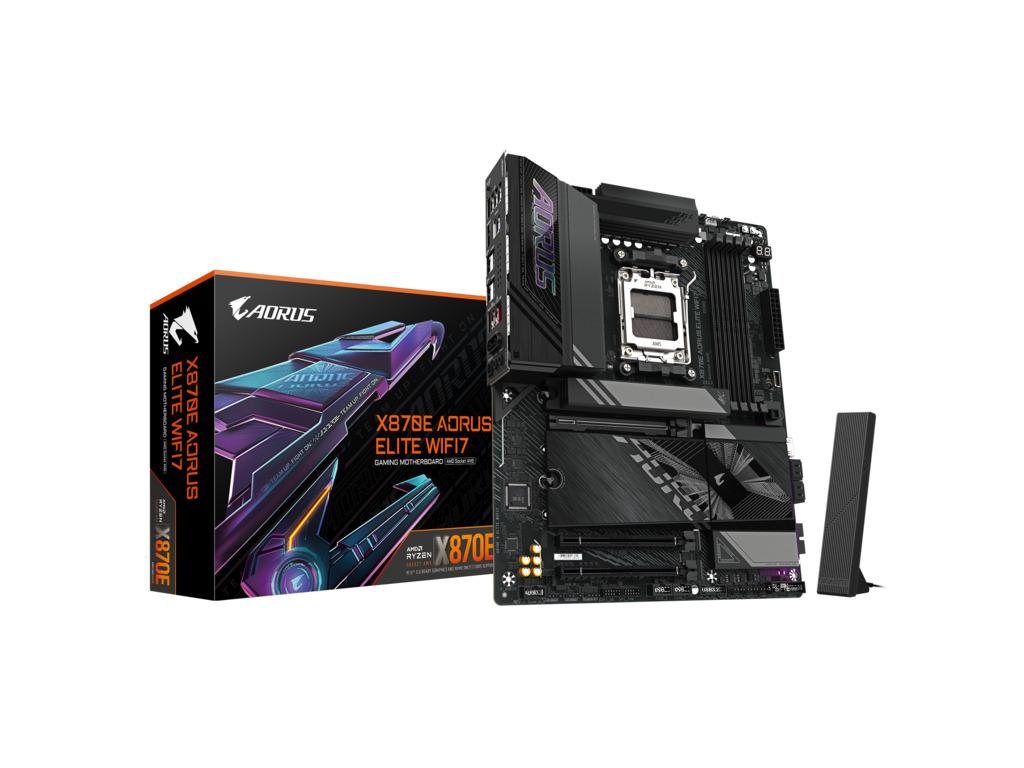 Gigabyte Matična ploča X870E Aorus Elite, AM5, 4xDDR5, 4xM.2, 4xSATA, 2xHDMI, 2xDP, 12xUSB, ATX