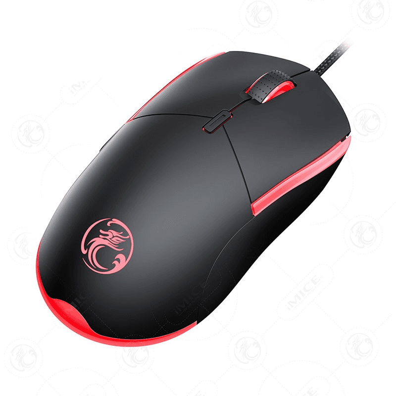 iMice Gaming Miš T30 800-3200DPI, Crno-Crveni