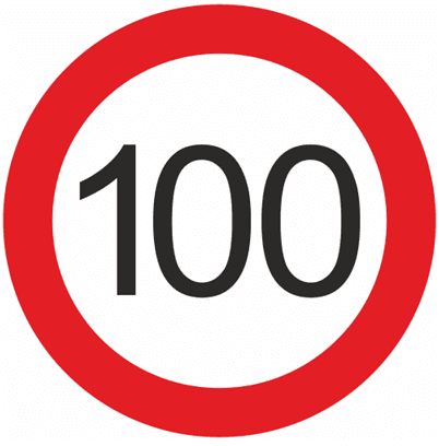 Mi3 Naljepnica ograničenje brzine 100km/h