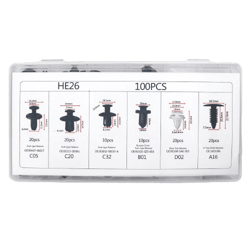 Amio Set kopči za tapacirunge za automobile, 100 komada