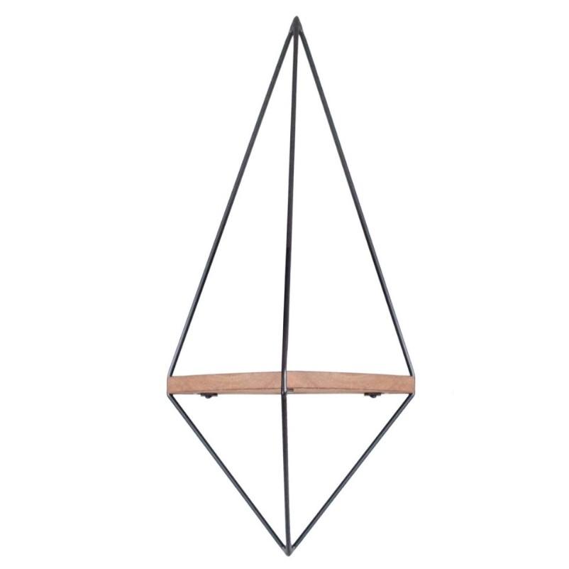 Hanah Home WR039 Zidna polica, crno-smeđa