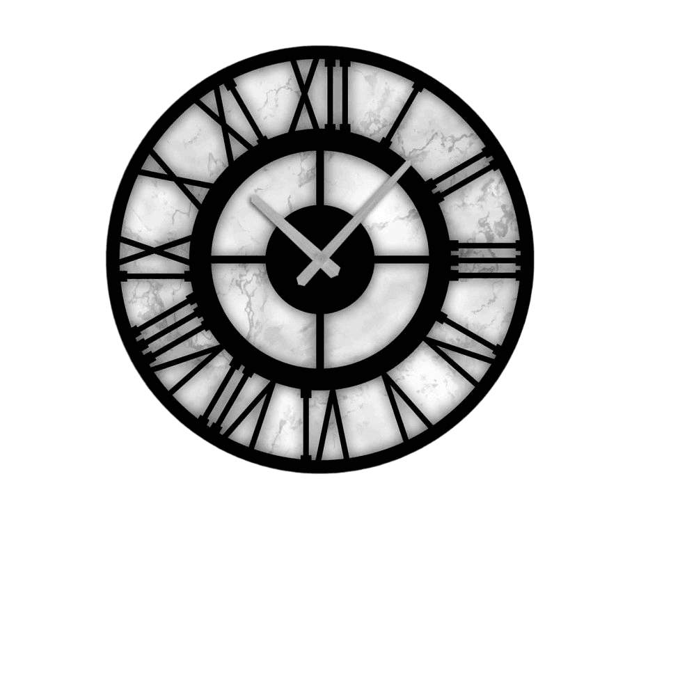 Wallity Zidni sat 5050MS 014, Crno-bijeli