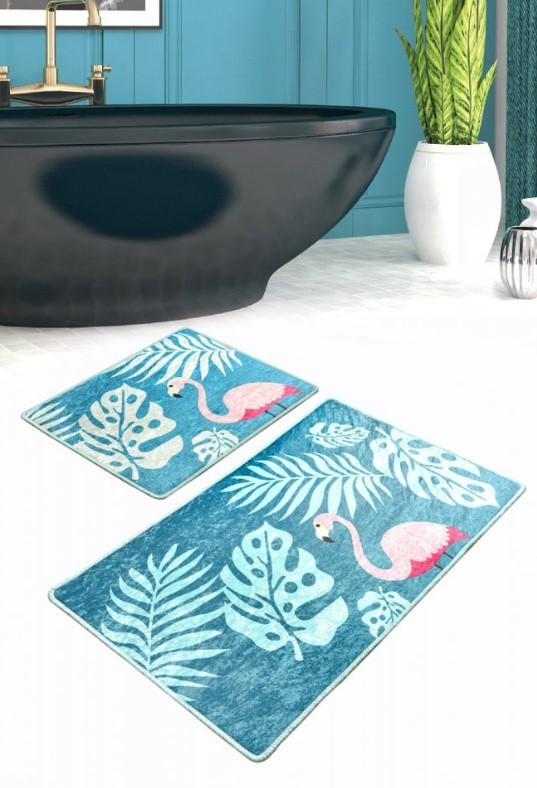 L'essentiel Maison Foglia tepih za kupatilo, 2 komada, tirkiz