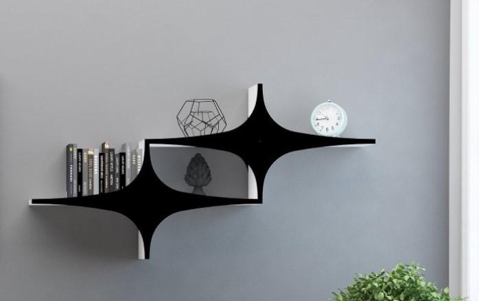 Hanah Home Zidna polica Susen 2, Crna