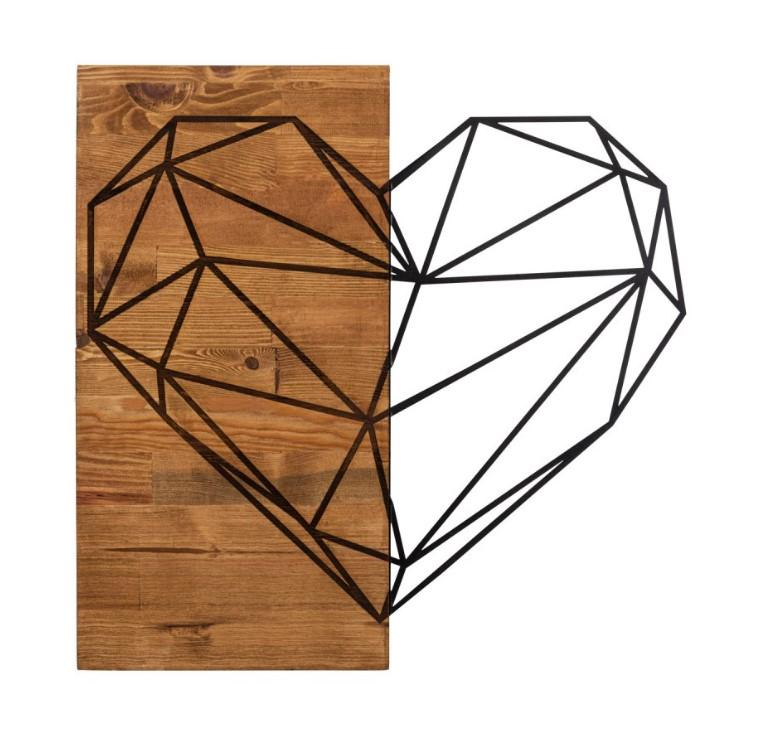 Wallity Zidna dekoracija Srce, 58x58cm