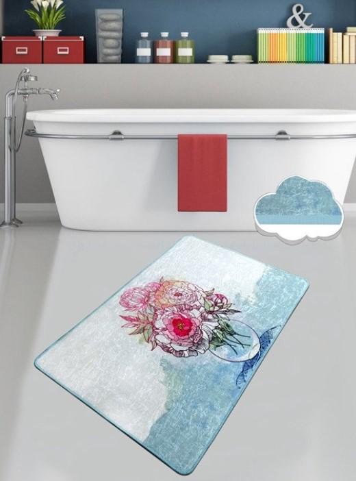 L'essentiel Maison Fennel prostirka za kupatilo, 80x100cm, plavo-siva