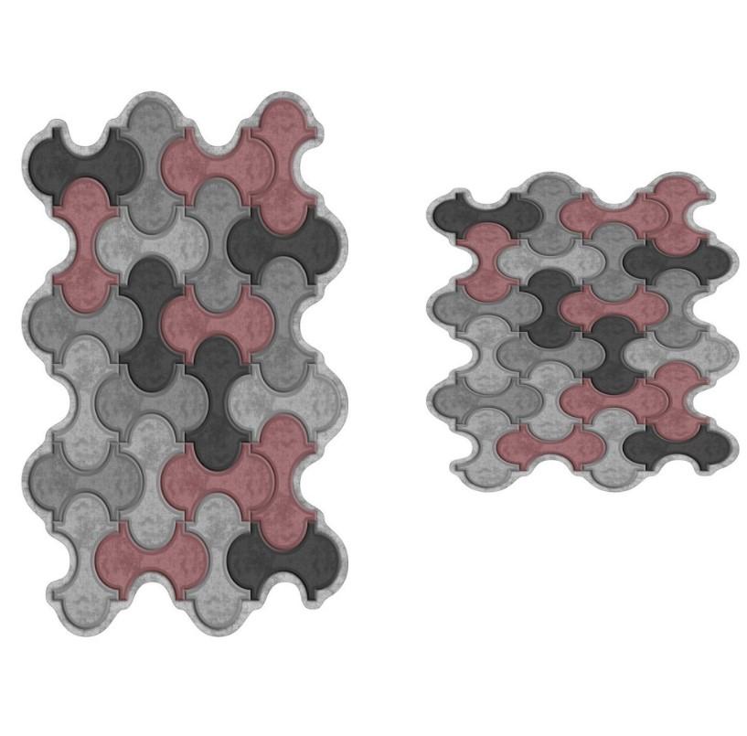 L'essentiel Maison 210FG42115PU Podloga za kupatilo, 2 komada, siva