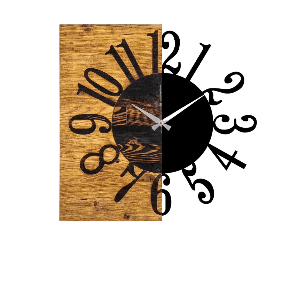 Zidni sat Wallity 7,58x3x58 cm, crni