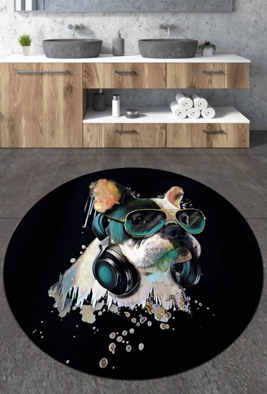 L'essentiel Maison Otirač za kupatilo Glasses Dog, 100cm, crni