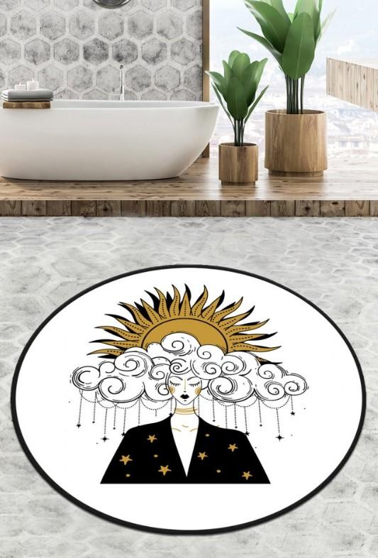 L'essentiel Maison prostirka za kupatilo Afitab Circle Djt, 100cm, bijela