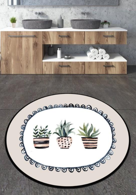 L'essentiel Maison Guipure prostirka za kupatilo, 120cm, bež-bijela