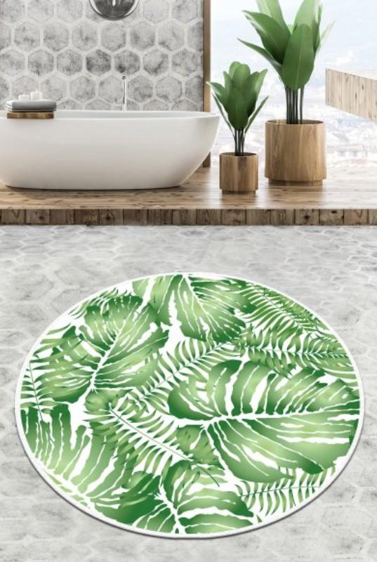 L'essentiel Maison Otirač za kupatilo Pied Circle Djt, 80 cm, bijelo-zelena