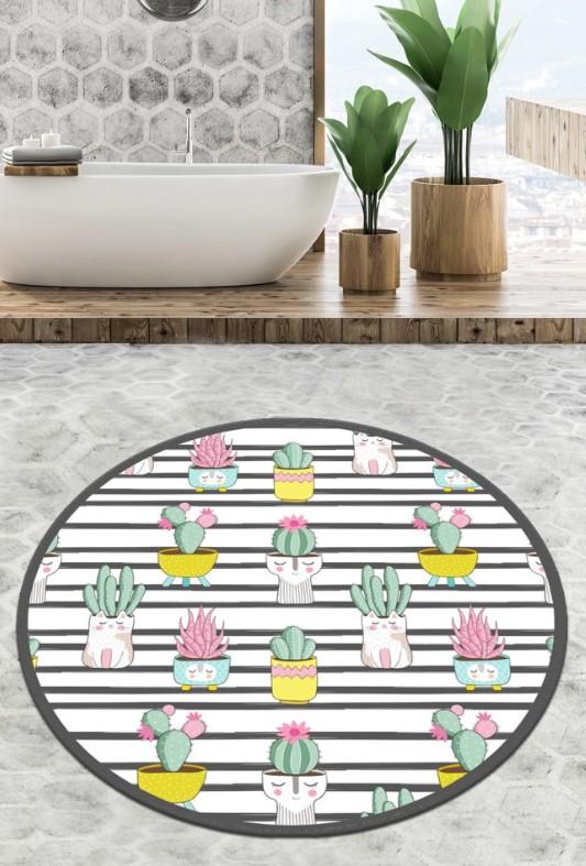 L'Essentiel Maison Catinus Cactus prostirka za kupatilo, 120cm, šarena