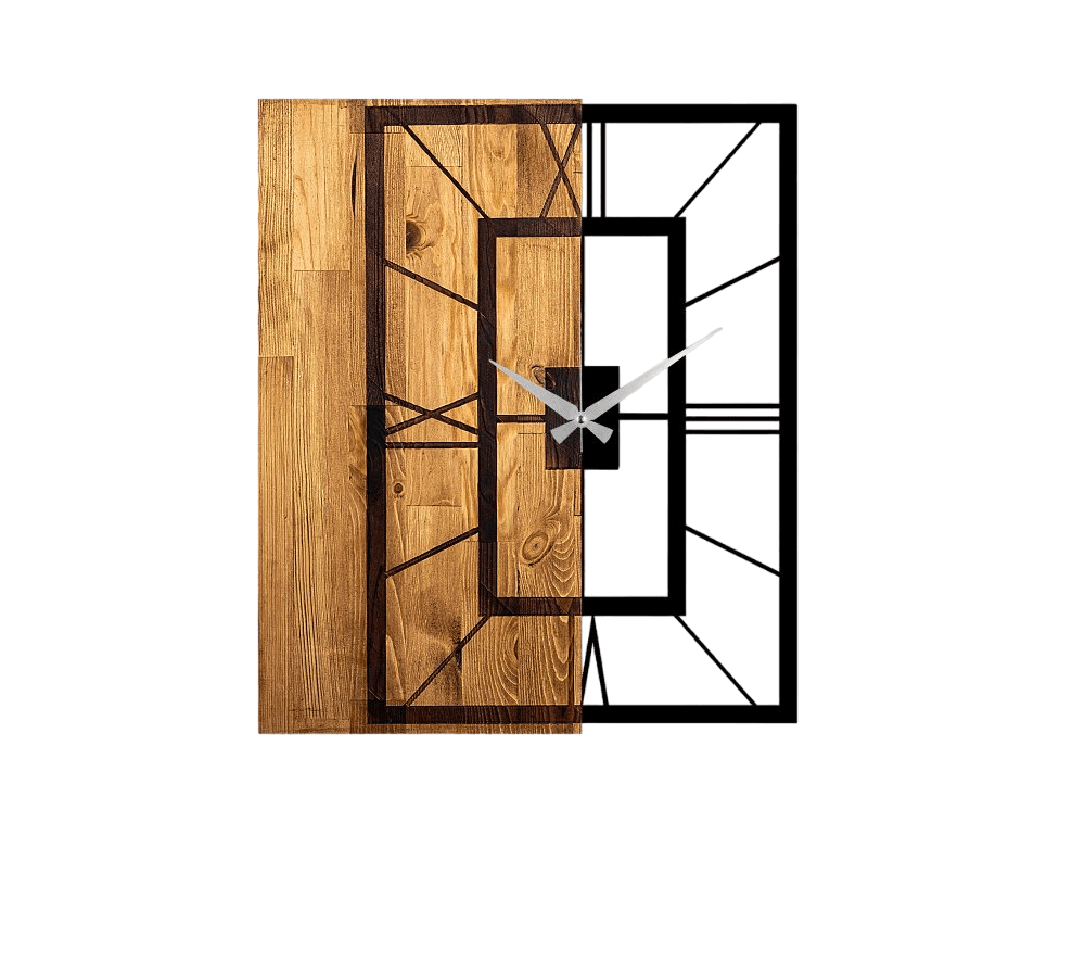 Wallity Zidni sat Wooden Clock 37, Crna