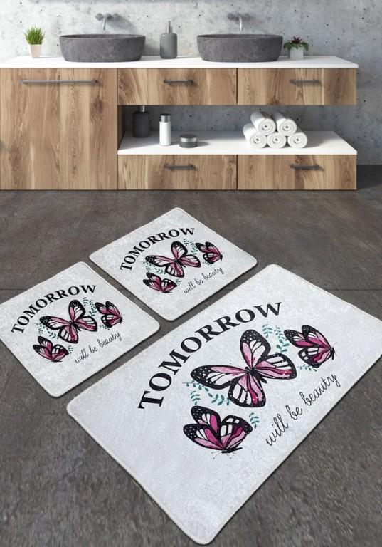 L'essentiel Maison Prostirka za kupatilo Tomorrow, 3 komada, Siva