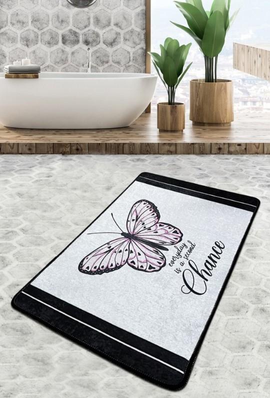 L'Essentiel Maison Kupaonska prostirka Change, 80x100cm, Crno-bijela