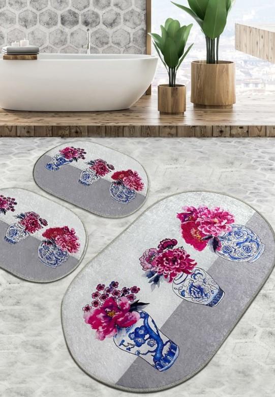 L'essentiel Maison Joseph prostirka za kupanje, 3 komada, siva